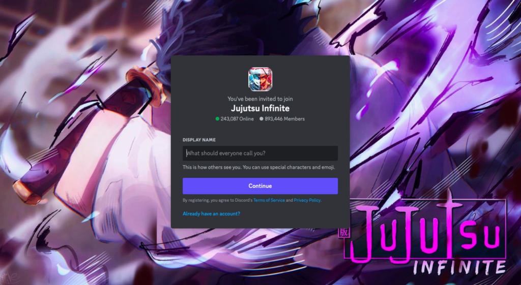 Jujutsu Infinite Discord Server