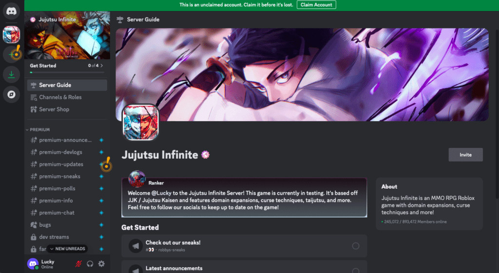 Jujutsu Infinite Trello board